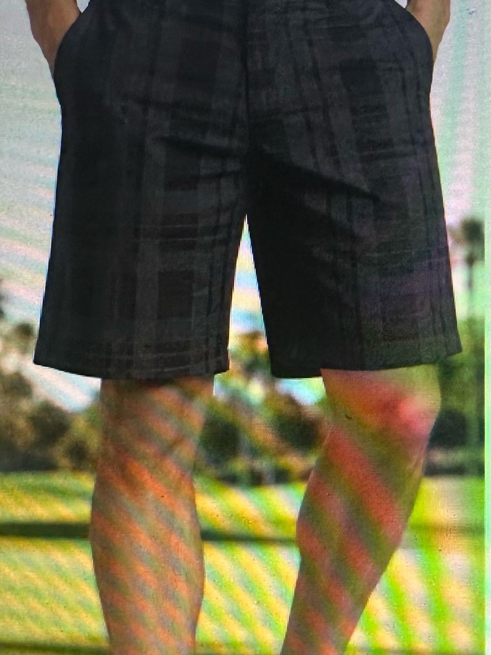 Callaway Men's Black Plaid Performance Shorts